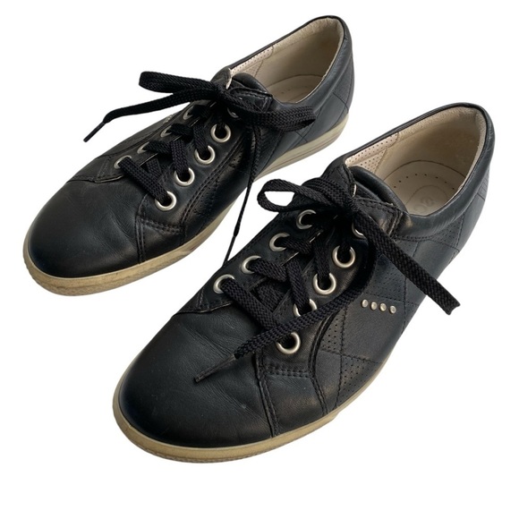 Shoes - Ecco Golf Street Retro Danish Womans Soft Leather Black Golf Shoes EU 38 SZ 7.5